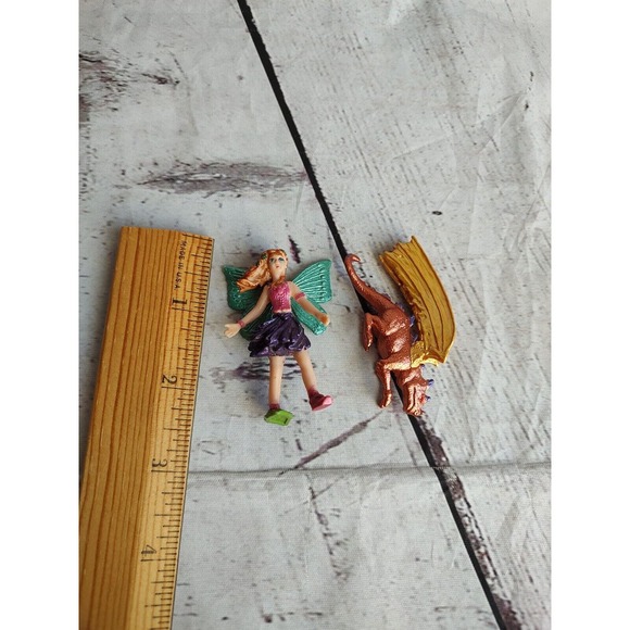 Safari LTD 2008 Fairy Girl Figure Violet Fantasy Mythical Figure W/dragon - Picture 8 of 8